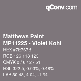 Color code: Matthews Paint - MP11225 - Violet Kohl | qconv.com