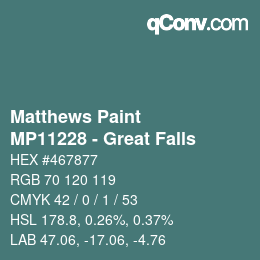 Color code: Matthews Paint - MP11228 - Great Falls | qconv.com