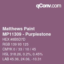 Farbcode: Matthews Paint - MP11309 - Purplestone | qconv.com