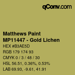 カラーコード: Matthews Paint - MP11447 - Gold Lichen | qconv.com