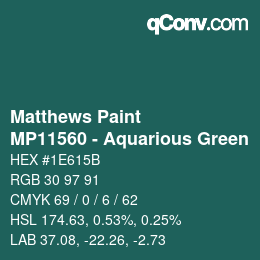 カラーコード: Matthews Paint - MP11560 - Aquarious Green | qconv.com