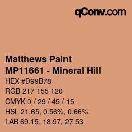 Code couleur: Matthews Paint - MP11661 - Mineral Hill | qconv.com