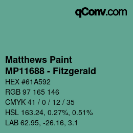 Color code: Matthews Paint - MP11688 - Fitzgerald | qconv.com