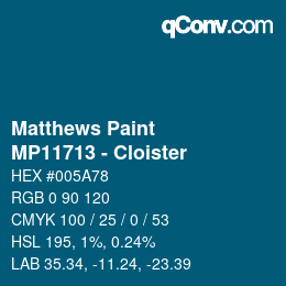 Color code: Matthews Paint - MP11713 - Cloister | qconv.com