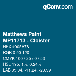 Code couleur: Matthews Paint - MP11713 - Cloister | qconv.com