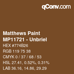 Code couleur: Matthews Paint - MP11721 - Unbriel | qconv.com