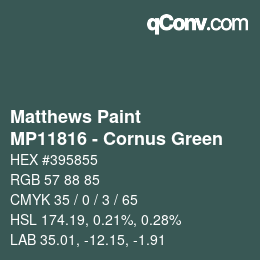 カラーコード: Matthews Paint - MP11816 - Cornus Green | qconv.com