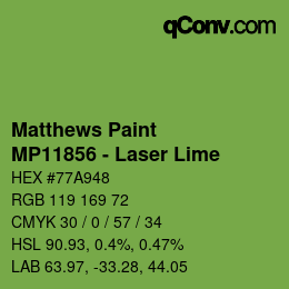 Farbcode: Matthews Paint - MP11856 - Laser Lime | qconv.com