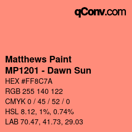 Farbcode: Matthews Paint - MP1201 - Dawn Sun | qconv.com