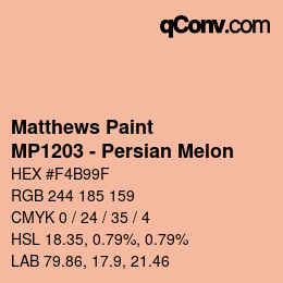 Farbcode: Matthews Paint - MP1203 - Persian Melon | qconv.com