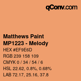 Color code: Matthews Paint - MP1223 - Melody | qconv.com
