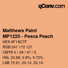 Color code: Matthews Paint - MP1225 - Pesca Peach | qconv.com