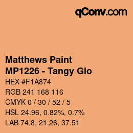 Color code: Matthews Paint - MP1226 - Tangy Glo | qconv.com