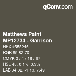 Farbcode: Matthews Paint - MP12734 - Garrison | qconv.com