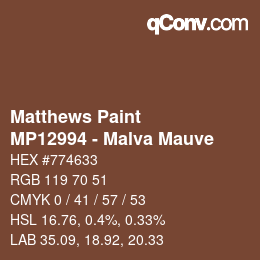 Farbcode: Matthews Paint - MP12994 - Malva Mauve | qconv.com