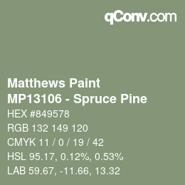 Farbcode: Matthews Paint - MP13106 - Spruce Pine | qconv.com