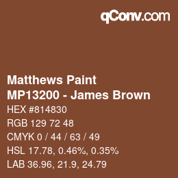 Farbcode: Matthews Paint - MP13200 - James Brown | qconv.com