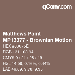 Color code: Matthews Paint - MP13377 - Brownian Motion | qconv.com