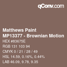 Código de color: Matthews Paint - MP13377 - Brownian Motion | qconv.com