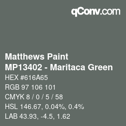 カラーコード: Matthews Paint - MP13402 - Maritaca Green | qconv.com