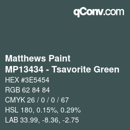 Color code: Matthews Paint - MP13434 - Tsavorite Green | qconv.com