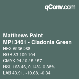 カラーコード: Matthews Paint - MP13461 - Cladonia Green | qconv.com