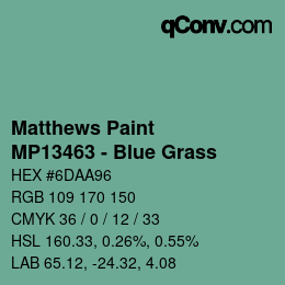 カラーコード: Matthews Paint - MP13463 - Blue Grass | qconv.com