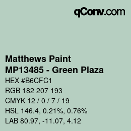 カラーコード: Matthews Paint - MP13485 - Green Plaza | qconv.com