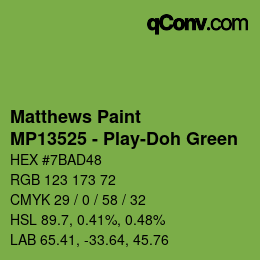 Code couleur: Matthews Paint - MP13525 - Play-Doh Green | qconv.com