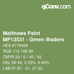 Farbcode: Matthews Paint - MP13531 - Green Waders | qconv.com