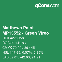 Farbcode: Matthews Paint - MP13552 - Green Vireo | qconv.com