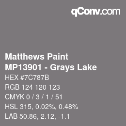 Farbcode: Matthews Paint - MP13901 - Grays Lake | qconv.com