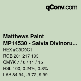 カラーコード: Matthews Paint - MP14530 - Salvia Divinorum | qconv.com