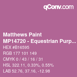 Color code: Matthews Paint - MP14720 - Equestrian Purple | qconv.com