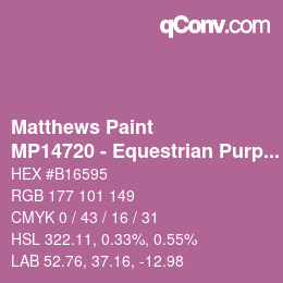 カラーコード: Matthews Paint - MP14720 - Equestrian Purple | qconv.com