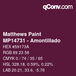 カラーコード: Matthews Paint - MP14731 - Amontillado | qconv.com