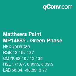 Farbcode: Matthews Paint - MP14885 - Green Phase | qconv.com