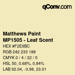 Código de color: Matthews Paint - MP1505 - Leaf Scent | qconv.com
