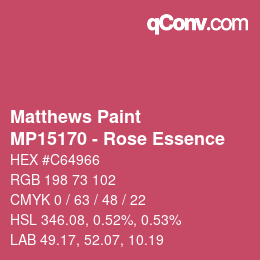 Color code: Matthews Paint - MP15170 - Rose Essence | qconv.com