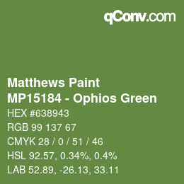 カラーコード: Matthews Paint - MP15184 - Ophios Green | qconv.com