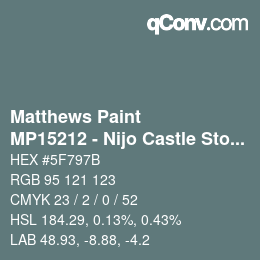 Código de color: Matthews Paint - MP15212 - Nijo Castle Stone | qconv.com