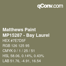 Farbcode: Matthews Paint - MP15287 - Bay Laurel | qconv.com