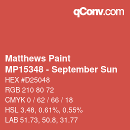 カラーコード: Matthews Paint - MP15348 - September Sun | qconv.com