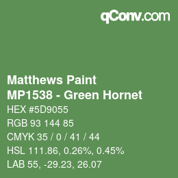 Code couleur: Matthews Paint - MP1538 - Green Hornet | qconv.com