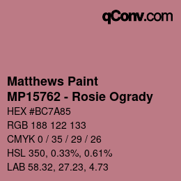 Color code: Matthews Paint - MP15762 - Rosie Ogrady | qconv.com