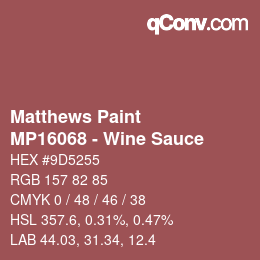 Farbcode: Matthews Paint - MP16068 - Wine Sauce | qconv.com