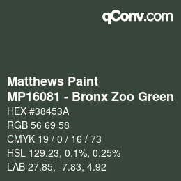 Farbcode: Matthews Paint - MP16081 - Bronx Zoo Green | qconv.com