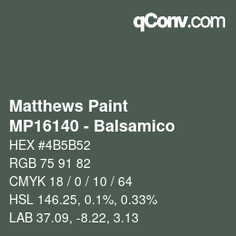 Color code: Matthews Paint - MP16140 - Balsamico | qconv.com