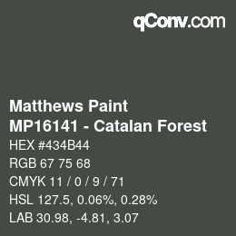 Farbcode: Matthews Paint - MP16141 - Catalan Forest | qconv.com