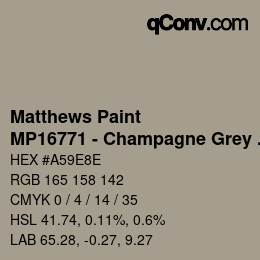 カラーコード: Matthews Paint - MP16771 - Champagne Grey Metallic | qconv.com